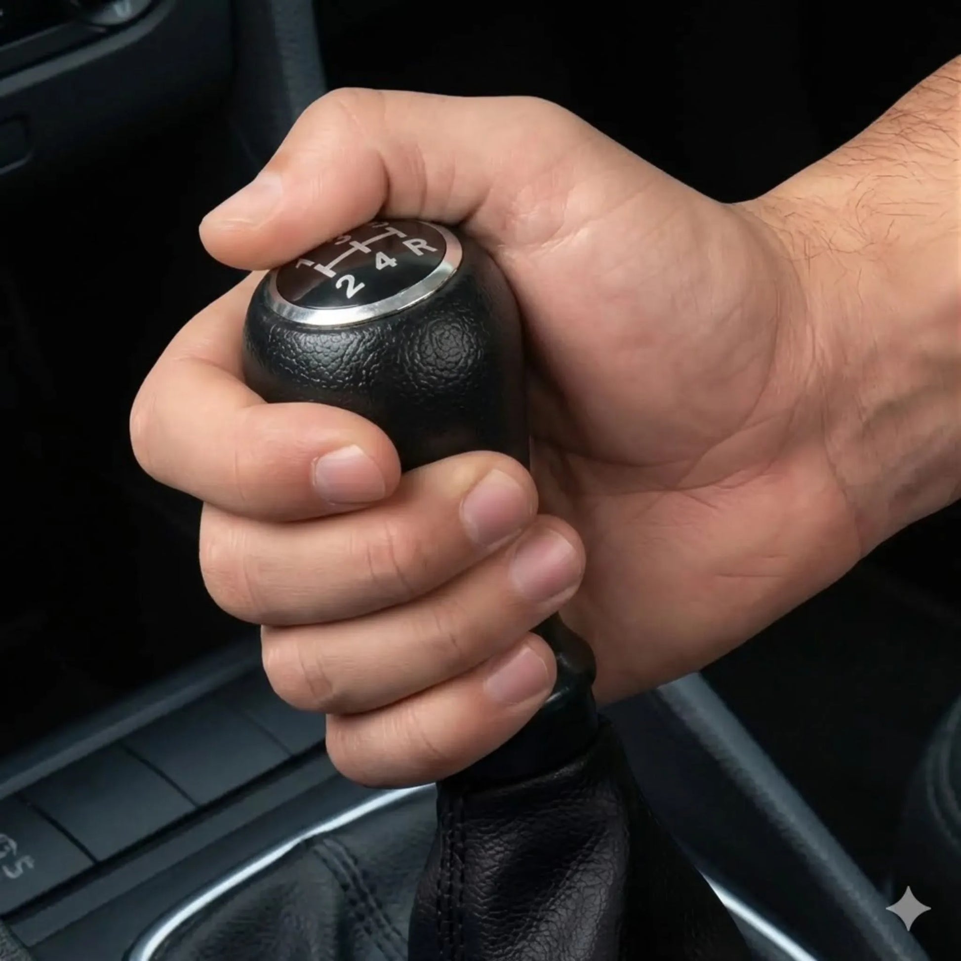 Changement pommeau de vitesse 307 étape finale avec nouveau modèle fixé sur levier