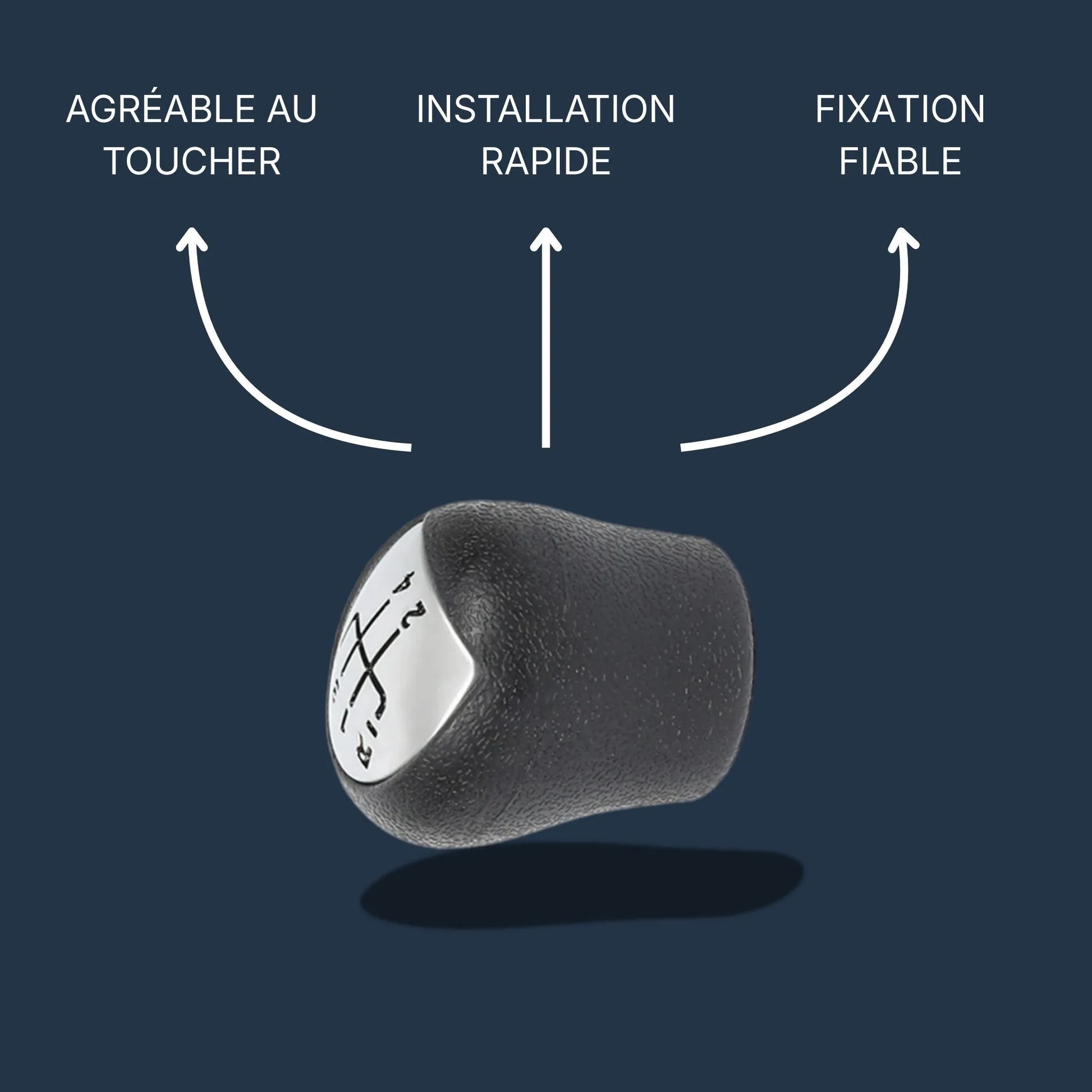 Pommeau de vitesse Clio 2 design sport noir et argent